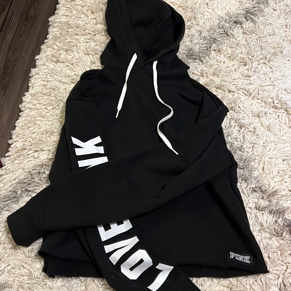 Victoria secret PINK cold shoulder hoodie.